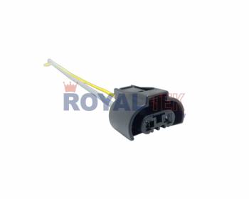 FICHA DE CONEXION ROYALTEK 2 VIAS (DOS) LAMPARA FARO AUXILIAR HONDA-TOYOTA - VENTA EN PAQUETES DE 5 UNIDADES ---